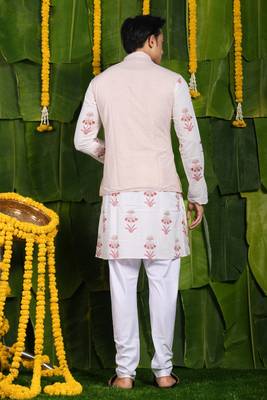 Designer printed kurta & jacket set 3