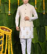 Designer printed kurta & jacket set