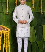 Designer printed kurta & jacket set