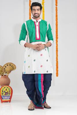 Maan aviman- cotton men's dhoti & kurta full set 1