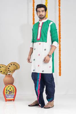 Maan aviman- cotton men's dhoti & kurta full set 2