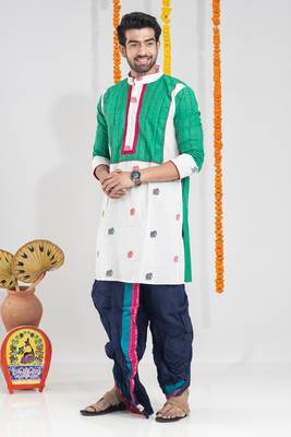 Maan aviman- cotton men's dhoti & kurta full set 3
