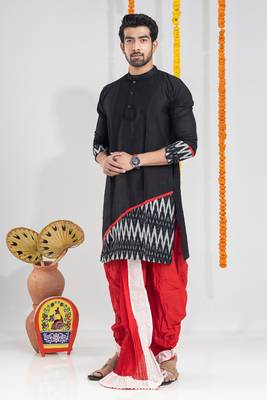 Tune in for love- designer men's dhoti & kurta full set 1