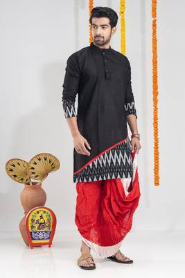 Tune in for love- designer men's dhoti & kurta full set 3