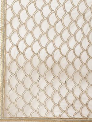 Mesmerizing Beige Sequins Net Wedding Wear Lehenga Choli With Dupatta 8