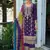 Purple premium embroidered chinon semi stitched salwar suit
