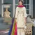 White premium embroidered chinon semi stitched salwar suit