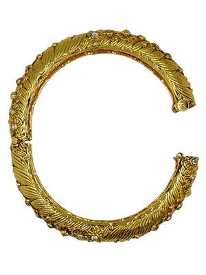 Cubic zircon stone studded light gold plated designer  bangles for women & girls 2