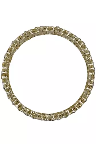 Cubic zircon stone studded light gold plated designer  bangles for women & girls