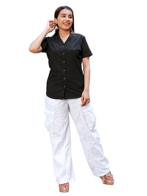 Senorita black & white 100% cotton half sleeve top 2