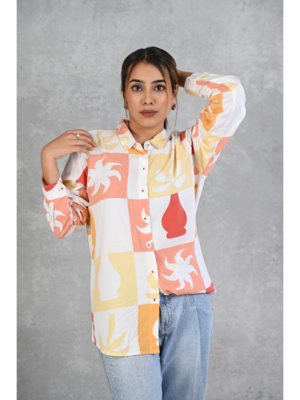 Senorita orange-yellow-printed-shirt 5