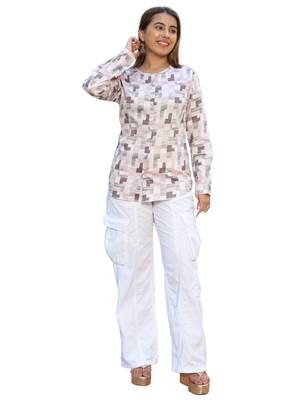 Senorita multicolour 100% cotton satin full sleeve top 2