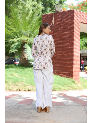 Senorita multicolour 100% cotton satin full sleeve top 3