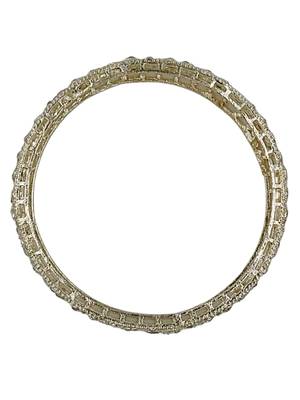 Cubic zircon stone studded light gold plated designer  bangles for women & girls 2