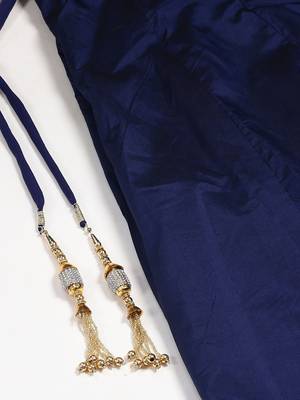 Magnetic Navy Blue Sequins Tapeta Silk Wedding Wear Lehenga Choli 6