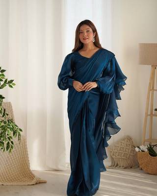 ready to wear jimmy choo prewrapped saree with full stitched blouse 2