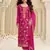 Pink embroidered viscose salwar suit