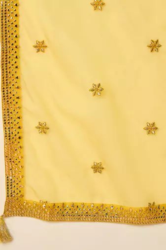 women white silk blend solid embroidered straight kurta trouser with dupatta