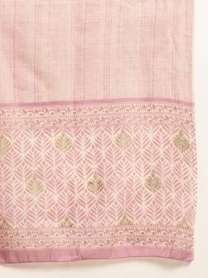 Light beige embroidered cotton round neck kurta sets 5
