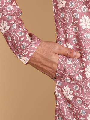 Vineheart digital print knee length kurta mandarin collar mandarin collar green small 4