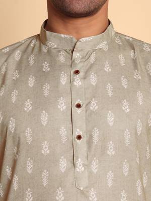 Vineheart digital print knee length kurta mandarin collar mandarin collar onion small 3