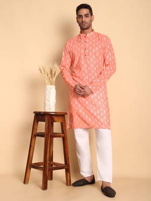 Botalical damask digital print knee length kurta mandarin collar mandarin collar blue small 2