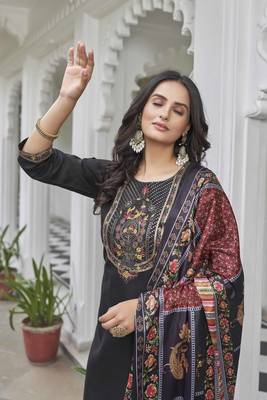 Leeza store women's magic cotton solid straight kurta with pant 6