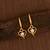Golden chain with diamond pendant and earring set one gram gold