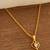 Golden chain with diamond pendant and earring set one gram gold