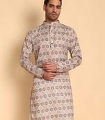 Moroccan damask digital print knee length kurta mandarin collar mandarin collar maroon small