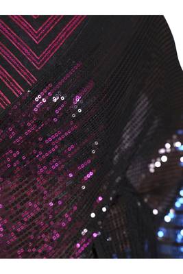 Black georgette party wear saree 5