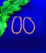 Size 11 inch adjustable brass pink stone stud anklet