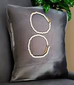 Size 11 inch adjustable moti white moti stud  anklet