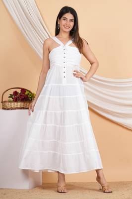 women's white tiere dress(white) 1