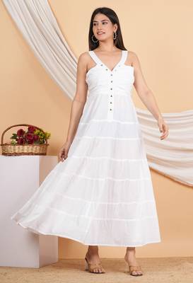 women's white tiere dress(white) 3