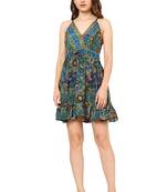 women's multi floral printed short dress (multi)