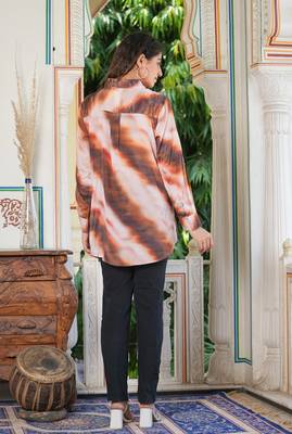 women's tie & dye printed up-down shirt (multi) 2