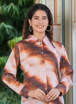 women's tie & dye printed up-down shirt (multi) 5