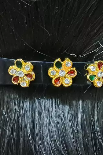 Size 3.50 inch  brass black stone stud  bakal