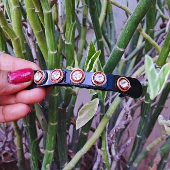 Size 3.50 inch brass black stone stud  bakal 1