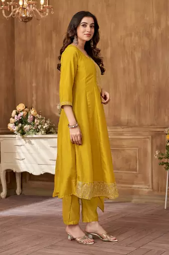 women's roman silk embroidered stitched salwar kameez dupatta set