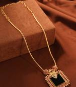 Elegant Palakka Necklace with Square Pendant