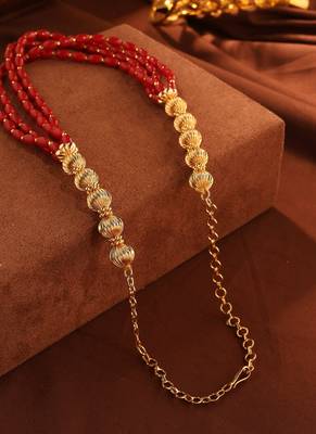 Elegant multilayer necklace with coral beads 4