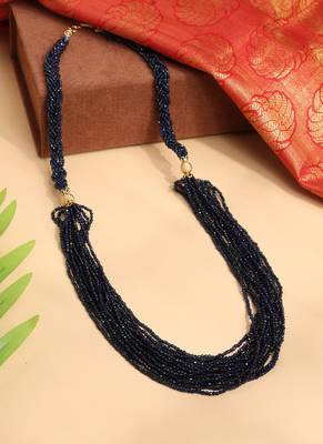 Multi-Strand Black Bead Necklace 1
