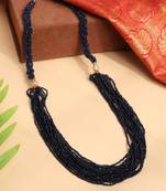 Multi-Strand Black Bead Necklace