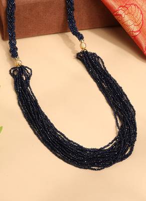 Multi-Strand Black Bead Necklace 2