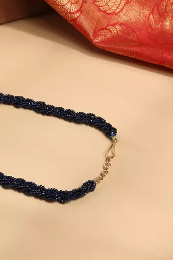 Multi-Strand Black Bead Necklace