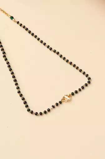 Mangalsutra with Gold Pendant and Eye Motif