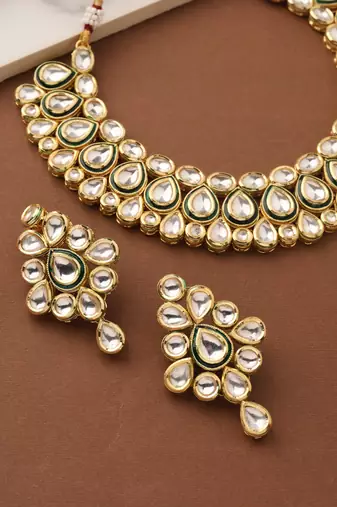 Gold Kundan High Necklace