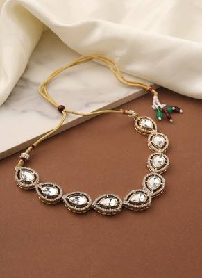 American Diamond Necklace with Large Diamonds 2